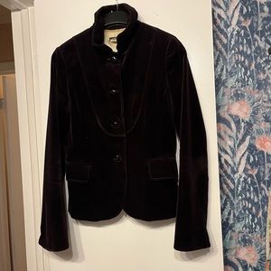 Jenna Lyons Vintage J. Crew Velvet Plum Eggplant Blazer 8T